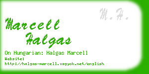 marcell halgas business card